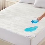 Queen Size 100% Waterproof Mattress Protector, Mattress Pad Cover 3D Air Fabric, Noiseless & Breathable Mattress Pad Fitted Style with Stretchable Pockets,Ultra Soft & Machine Washable