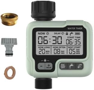 SpringUp Digital Water Timer, Sprinkler Timer Programmable, Garden Hose Timers for Watering Large LCD Display, Manual Irrigation Mode, IPX5 Waterproof Lawn Patio Farm (One Outlet)