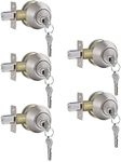 Gobrico 5 Pack Satin Nickel Keyed-A