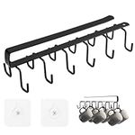 1 Pcs Under Shelf Storage Cup Holder Cup Hooks Mug Holders For Kitchen, Mug Hooks Under Shelf with 2 Adhesive Screw, Cup Hooks for Under Cupboard, Mug Hanger Under Shelf for Coffee Shop Bar Kitchen