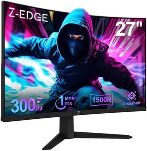 Z-Edge 27 inch Curved Gaming Monitor 300Hz Monitor, 1ms 16:9 FHD 1080P Frameless Curved Monitor, UG27S Freesync Eye Care, 2×Display Port, 2×HDMI