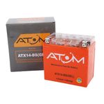 YTX14-BS - Atom Gel Motorcycle Battery Factory Sealed 12V 14Ah