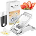 Egg Slicer for Hard Boiled Eggs Heavy Duty with Stainless Steel Wire, Freeze Dried Fruit Cutter for Strawberry Banana Kiwi Avocado, Kitchen Gadget for Women Make Breakfast Salad Sandwich Mushroom Soup