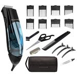 Remington Vacuum Trimmer and Hair Clipper, 18-Piece Vacuum Haircut Kit, Easy Cleanup, HKVAC2000B| Blue