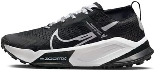 NIKE Men's zoomx zegama Trail Sneaker, Black/White, 10.5 UK