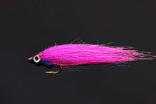 Tigofly 12 pcs Brown/Fuchsia/Yellow Polar Fry Slowly Sinking Salmon Trout Steelhead Minnow Fly Fishing Flies Lure Set-Size #2 (Fuchsia)