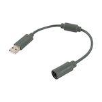 Replacement Wired Controller USB Breakaway Adapter Connection Cable Cord for XBOX360 (Gray)