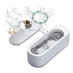 Luteti Ultrasonic Jewelry Cleaner, 45KHz Portable and Professional Jewelry Washer for Glasses, Necklaces, Makeup Brush, Rings, Watch Strap, Earrings (USB Charging)