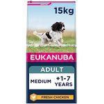 Eukanuba Complete Dry Dog Food for Adult Medium Breeds with Fresh Chicken 15 kg