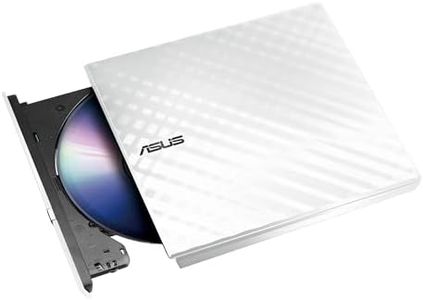ASUS LITE Portable USB 2.0 Slim 8X DVD/Burner +/- Rewriter External Drive, Compatible with Both Mac & Windows, White (SDRW-08D2S-U/W/G/ACI/AS), 1 Year Warranty