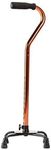 Healifty Quad Cane Adjustable Walking Stick Four Legged Cane with Large Base Rubber Tips for Men Women