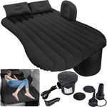 Prextex Premium Car Inflatable Bed with Pump & 2 Air Pillow | Quick Inflatable Back Seat Bed | Car Inflatable Mattres | Car Bed Mattress | Car Bed for Kids,Travel,Camping,Picnic, Beach (Grey)
