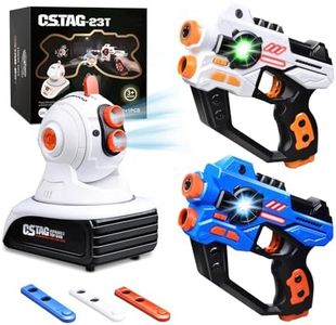 Laser Tag, 2 Lazer Toy Gun of Projector with Digital LED Score Display, Gifts for Kids, Teens, Adults, Shooting Battle Games with 3 Targets, Birthday Gift Toys for 6 7 8 9 10 11 12+Year Old Boys Girls