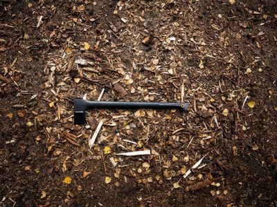 Fiskars Splitting Axe – Black/Orange, Heavy-Duty Wood Chopper