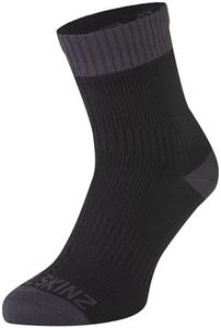 SEALSKINZ Unisex Waterproof Warm Weather Ankle Sock, Black, Medium