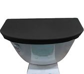 Madeals Toilet Tank Lid Cover Fabric Cover for A Lid Toilet Tank Black