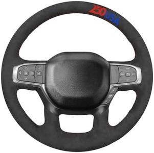 MEWANT USA 250th Anniversary Embroidered Hand-Stitched Steering Wheel Cover Custom Fit for Dodge RAM 2500 3500 4500 5500 2019-2023