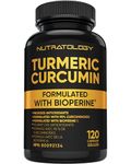 Organic Turmeric Curcumin With Bioperine (Black Pepper) - Anti Inflammatory Joint Support With 95% Curcuminoids For Max Effectiveness & Absorption - Antioxidant Supplement For Heart Health With Anti-Aging Formula. 120 Capsules - 60 Servings