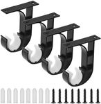 4 Pack Ceiling Curtain Rod Brackets