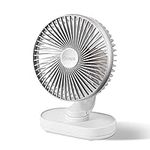 OCOOPA Desk Fan, Auto Oscillating 6.5 Inch Quiet Battery Fan, 4 Speeds Strong Table top Silent Cooling, 4000 mAh Usb Rechargeable Battery Operated for Home, Bed, Office, Rotateair 6.5"