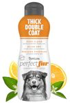 TropiClean PerfectFur Dog Shampoo - Used by Groomers - Derived from Natural Ingredients - Shedding Control Formula for Thick Double Coat Breeds like Australian Shepherds & Huskies - 473ml