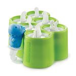 Zoku Dino Pop Molds for thinKitchen:, 6 Different Easy-Release Silicone Popsicle Molds in One Tray, Unique and Fun Prehistoric Designs, BPA-Free