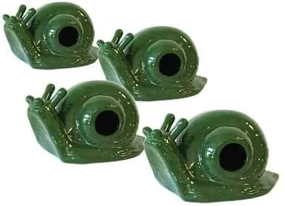 Set of 4 Esschert Design Snail-Shaped Ceramic Slug Traps