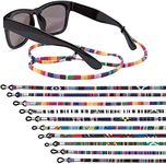 Glasses Holder Strap,Kiwinvou 10 Pcs Colorful Adjustable Securely Neck Cord String Eyeglasses Retainer,Eyewear Chain Cord Necklace Lanyard for Sports and Outdoor Activities