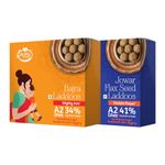 Early Foods Assorted Pack of 2: A2 Ghee Bajra & Jowar Laddoo | Flax Seed Laddu | Dry Fruits Laddu | Gluten Free Laddu | Pregnancy Laddu | postpartum ladoo