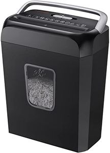 Bonsaii 6 Sheet Cross Cut Paper Shredder, Compact Shredder for Home & Small Office Use, Shreds Credit Cards, Staples, and Clips, Portable Handle Design, 13L Bin (C237-B Upgrade Version)