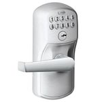 Schlage FE595CS V PLY 626 ELA Plymouth Light Commercial Electronic Keypad Lock with Elan Lever, Brushed Chrome