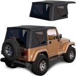 Sierra Offroad Replacement Soft Top, fits Jeep Wrangler TJ Model 1997-2006, Premium Marine-Grade Denim Vinyl, Factory Quality and Precision Fit, Black