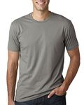 Next Level T Shirt 3600 Premium Fitted Short-Sleeved Shirt Men Crew - Grey - Small