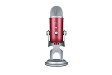 Blue Yeti USB Mic for Recording & Streaming On PC & Mac, 3 Condenser Capsules, 4 Pickup patterns, Headphone Output & Volume Control, Mic Gain Control, Adjustable Stand, Plug & Play - Steel Red