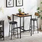 Hosnnile Bar Table Set for 2 with 2