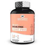 NATURYZ Move Free JOINT PRO Glucosamine Chondroitin Boswellia Supplement for Men & Women | Highest 14 Anti Inflammatory Nutrients | Cartilage Support | Collagen Builder | Joint Strength, Pain & Stiffness Relief – 50 tablets