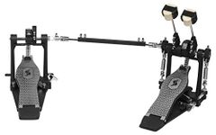 Stagg 52 Series Double Kick Bass Drum Pedal, 4-Way Beaters, Double Chain, Memory Lock, Included Drum Key