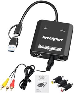 VHS to Digital Converter & RCA to HDMI Adapter USB Video Capture Card for VCR/DVD/AV/PS2/Wii,av to hdmi converter Analog to Digital & HD Display Output, wii hdmi adapter,Save/Convert OldVideo