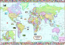 World Map (140 x 100 cm) Laminated (Big Map)