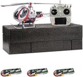 RC Helicopter, JCZK 300C PRO 2.4G 3-Blade Flybarless RC Helicopter Model with H1 Smart Flight Control, GPS Positioning Auto-Hover & Brushless Power System, Outdoor RC Airplane for Adult (Silver)