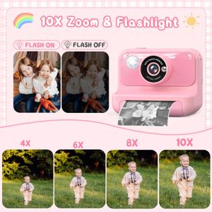 Hangrui Kids Instant Print Camera – Pink, Instant Photo Toy