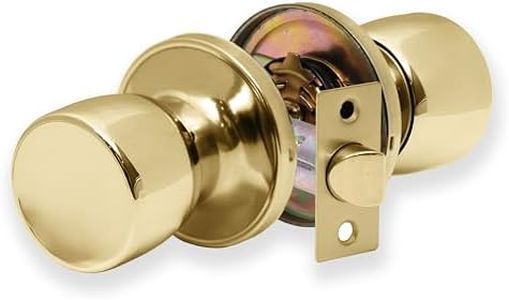 XFORT Juego de pomos para puertas de paso, Latón Pulido, pomo de diseño tulipán para puertas interiores, ideal para habitaciones que no requieren cierre como pasillos, salon y cocina