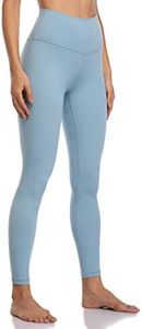 Colorfulkoala Women's Buttery Soft High Waisted Yoga Pants Full-Length Leggings, Ice Blue, Large
