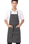 Chef Works Unisex Bib Apron, Black 