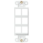 Leviton 41646-W QuickPort Decora Insert, 6-Port (White)