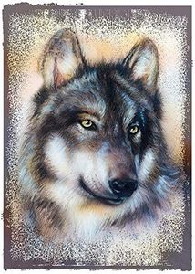 Colour Iron-on transfers, DIN A4, Textiles Such as T-Shirts and Bags Decorate with Iron-on Motifs, Transfer Pictures Quickly and Easily, DIY Textile Design (Wolf)