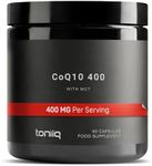 CoQ10 400mg High Absorption with MCT Oil 4X Concentrated Strength - 98% Purified Third-Party Tested - Ultra Bioavailable CoQ10 Supplement - 60 Veggie Capsules