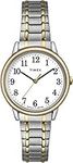 Timex Women's TW2P78700GP Dress White Dial with Stainless Steel Expansion Band Watch