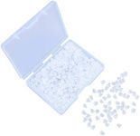 VIPbuy 500 Pieces Clear Earring Backs Secure Rubber Earring Stoppers with Storage Box for Fish Hook Earrings Studs