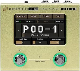 Hotone Ampero Mini MP-50 MC Guitar Bass Amp Modeling IR Cabinets Simulation Multi Language Multi-Effects with Expression Pedal Stereo OTG USB Audio Interface (MATCHA)